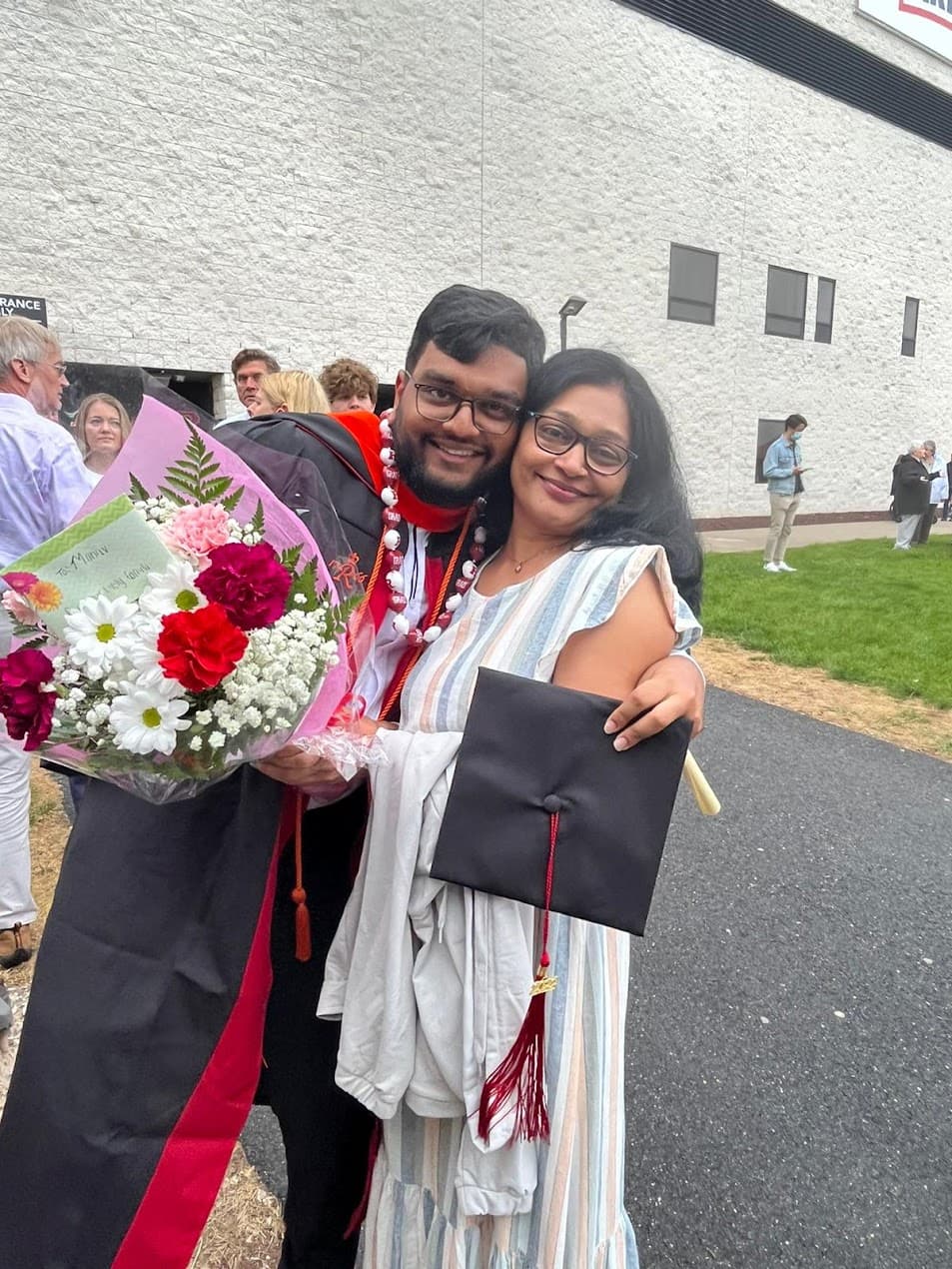 Manav Vaghasiya and his mom